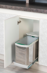 Starax Raylı Dolap İçi Paslanmaz Çöp Kovası 24 L