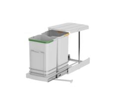 Starax 2'li Raylı Çöp Kovası 12 +12 L