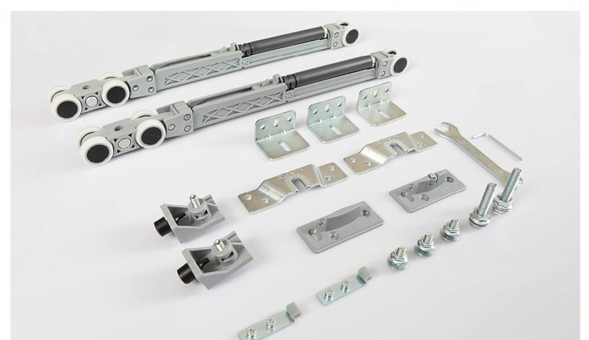 Albatur Çift Yöne Yavaşlatıcılı Sürme Kapı Sistemi M20 9720 120 Kg + 3m Üst Ray A07 9720SFT