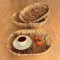 Hasır Tepsi Oval 34 cm