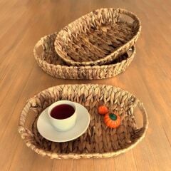 Hasır Tepsi Oval 34 cm