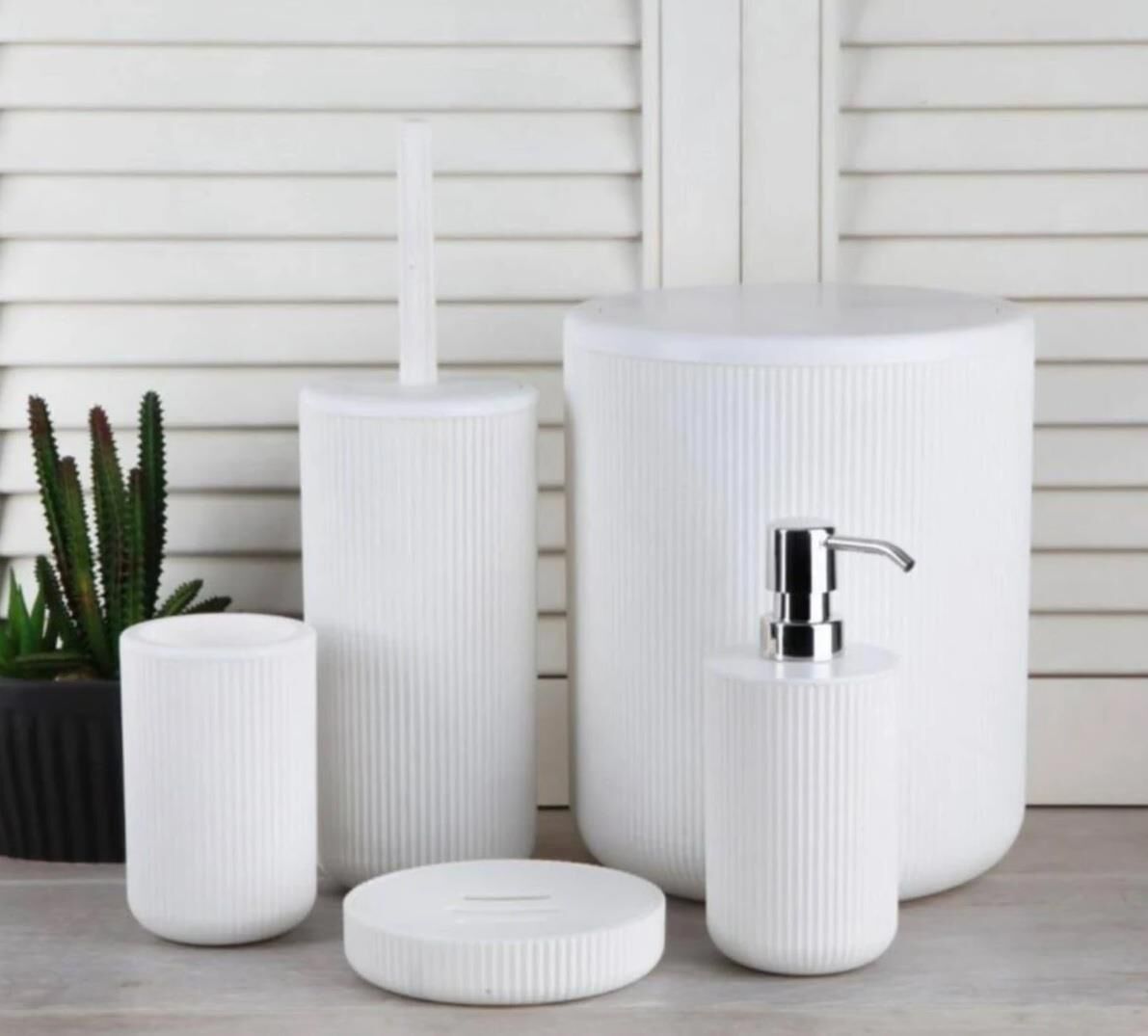 Luna Banyo Seti 5'li Beyaz