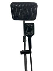 Mirza Siyah Yağmurlama Tepe Duş Seti