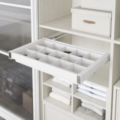 Gizli Raylı Bölmeli Alüminyum Raf 80 cm - Outlet Ürün