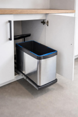 Moderno Paslanmaz Raylı Çöp Kovası 24 Lt