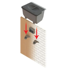 Handy Mate Çok Amaçlı Monte Edilebilir Saklama Atık Kabı Antrasit