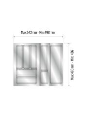 TRAYBOND Ayarlanabilir Modüler Kaşıklık Antrasit 60cm Çekmece İçin