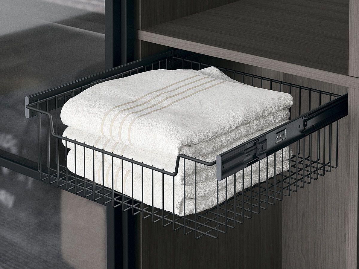 Starax Raylı Çok Amaçlı Sepet Antrasit Orta Boy