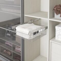 Starax S-6353 Raylı Çok Amaçlı Sepet Krom Orta Boy 50 cm Modül
