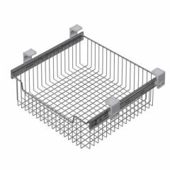 Starax S-6353 Raylı Çok Amaçlı Sepet Krom Orta Boy 50 cm Modül