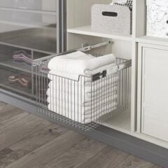 Starax S-6365 Raylı Çok Amaçlı Sepet KROM Büyük Boy 60 cm Modül