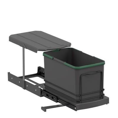 Starax S-2573A Teleskopik Raylı Plastik Gövde 16 L Çöp Kovası ANTRASİT
