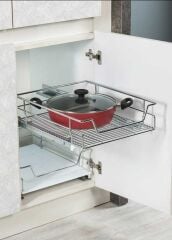 S-2333-C Bağımsız Çift Açılım Gizli Raylı Çekmece 45 cm Krom- Outlet